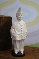 Old Pjerrot money box in painted terracotta. Height 18.5cm.