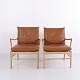 Osted Antik & Design presents: Colonial Armchair Model PJ149 in Oak with Cognac Leather by Ole Wanscher for P. ...
