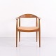 The Chair Model JH503 i Eg med Vegetabilsk Naturlæder ...