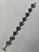 Antik Huset presents: Bracelet with Purple Stone in Sterling SilverLength 18.5 cm