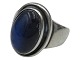 Georg Jensen silverRing with blue labradorite stone - Size 54