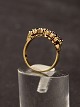 Gold-plated sterling silver ring with garnets