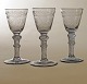 Sæt på tre Nøstetangen Chrystal Desert glas ca. år 1750 ...