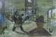 L'Art presents: Sören Andersson (f. 1941), cityscape, oil on board, listed Swedish artist.