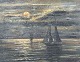 Carl LarsenSailing ship in moonlightDKK 800