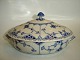 Blue Fluted Half Lace, Covered dish