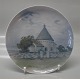 Bing & Grøndahl dekorative platter B&G 4810-357-20 Rundkirke  Bornholm 20 cm Signed MH SOLGT