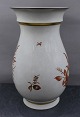 Royal Copenhagen Danish crackle porcelain with gold rim. Large vase with flower decoration 24.5cm