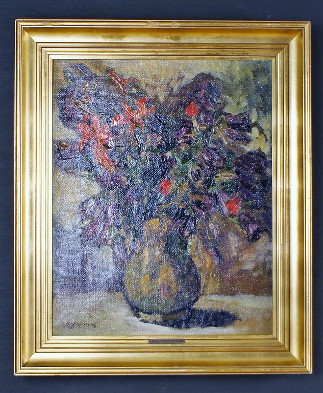 Hans Koefoed-Jespersen: born Torarp Mellangård, Sweden 1884, died 1975: Flowers in a vase.