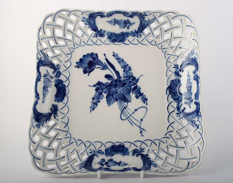 Royal Copenhagen blue flower openwork dish.