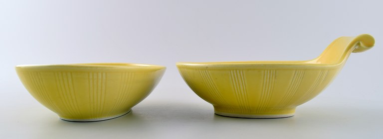 Gustavsberg, Eldorado, Pastell. 2 bowls, yellow glaze.