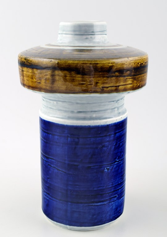 Retro Titus vase, stentøj, Rörstrand. Håndmalet.