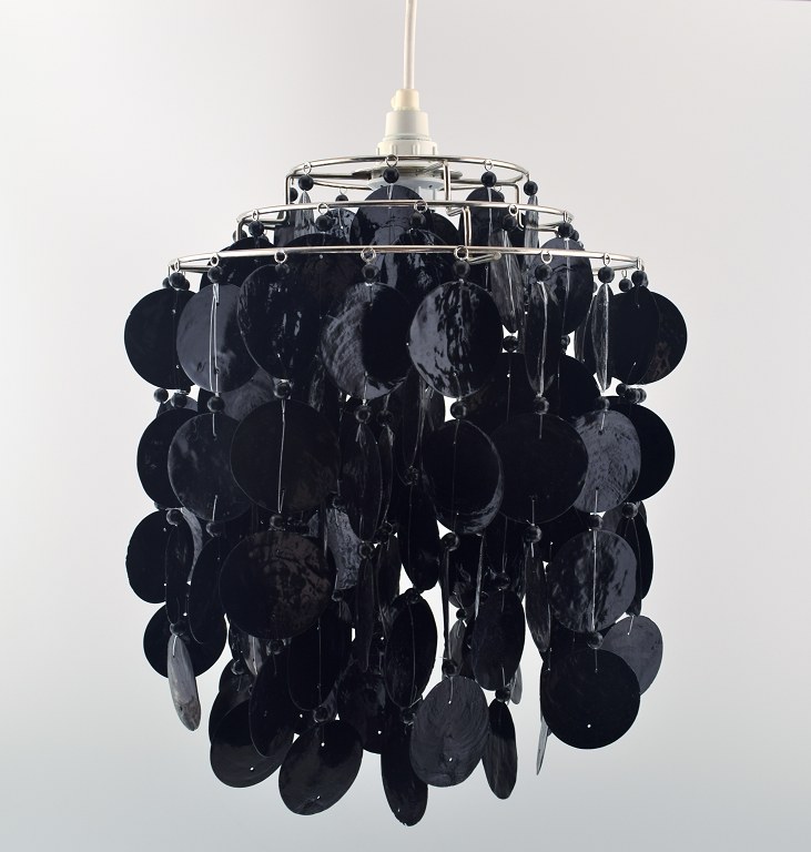 Ceiling lamp, Verner Panton style, black painted .
