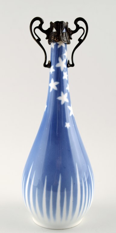 Royal Copenhagen Art Nouveau vase with mounting.