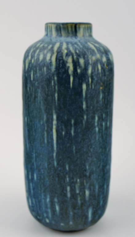Rörstrand, Gunnar Nylund ceramic vase in blue glaze.