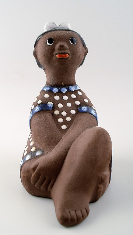 Mari Simulson, Upsala-Ekeby.Signed. girl figure.