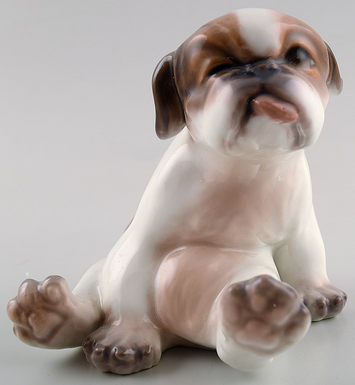 Dahl Jensen hundefigur, Pekingeserhvalp.Dekorationsnummer 1134.