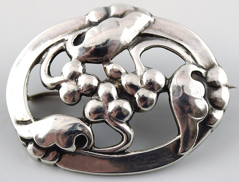 Georg Jensen Art Nouveau brooch in silver.Model Number 101.