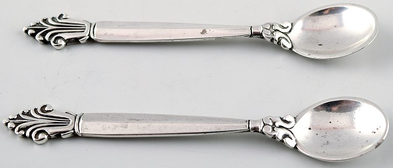 Georg Jensen Dronning sterling sølv. 2 saltskeer