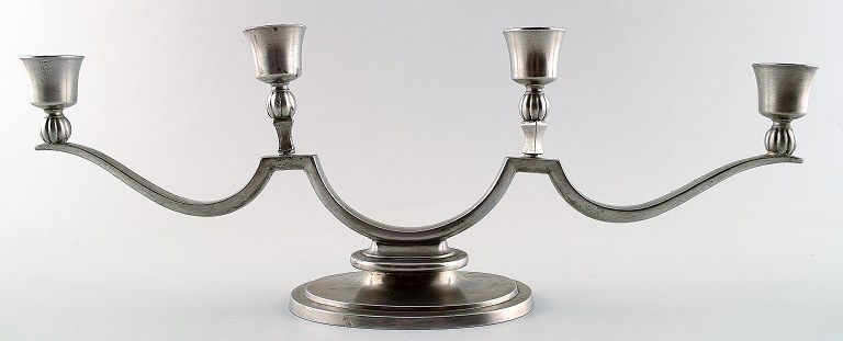 Just Andersen art deco large pewter candlestick, number 1531.