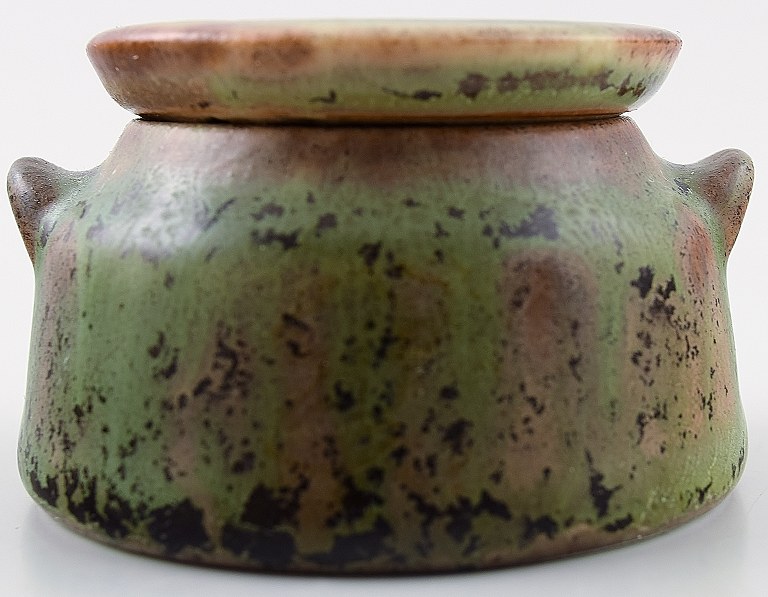 Carl Harry Stalhane, Rörstrand miniature stoneware lidded vase.