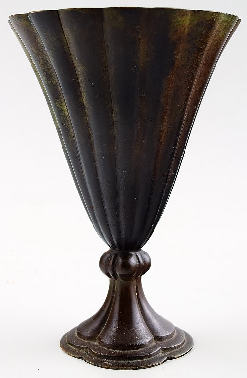 Sjælden Just Andersen art deco bronze vase. 