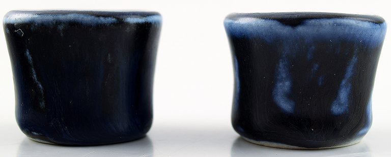 Edith Sonne for Saxbo pair of candlesticks, art pottery.