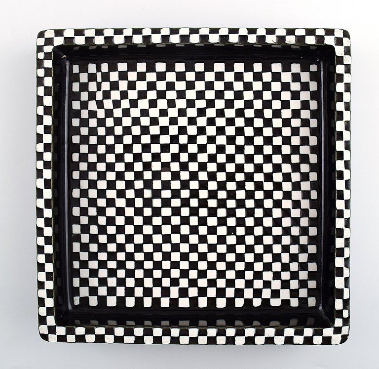 Stig Lindberg, Gustavsberg, "Domino" dish in ceramics.