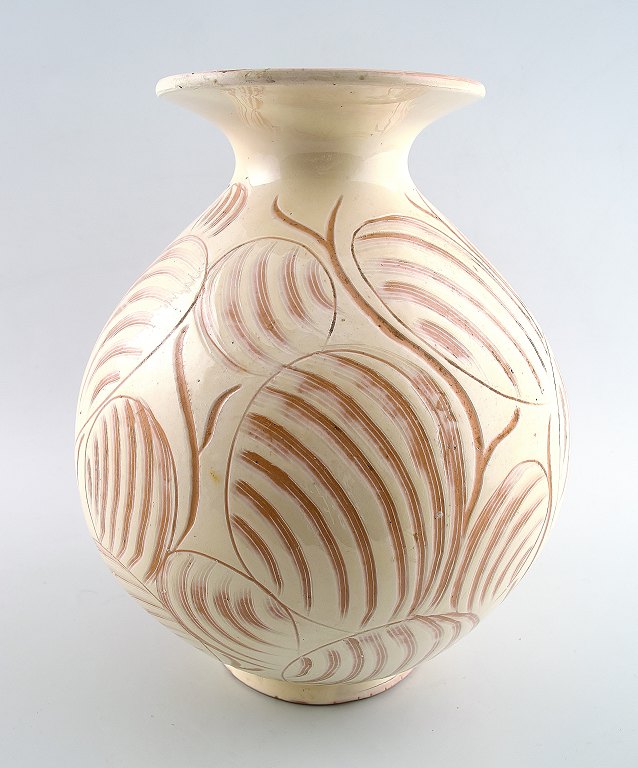 Kähler, Denmark, glazed stoneware vase. 1940s.