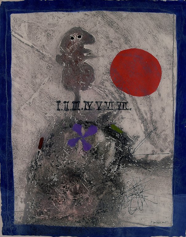 James Coignard f. Tours in 1925, d. Cannes 2008Composition. Sign. J. Coignard, 7/75. Lithograph in colors.