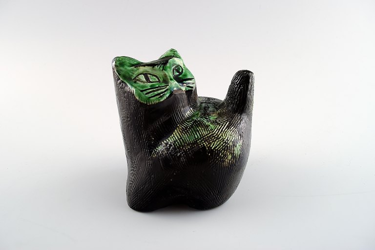 Göran Andersson, cat in ceramics, Upsala-Ekeby.