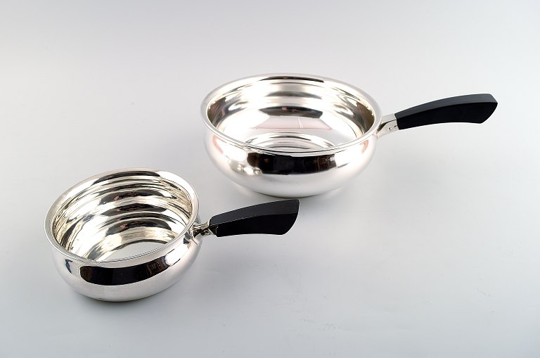 2 danske sølvkasseroler, Jens Sigsgaard, ca. 1930´erne.
