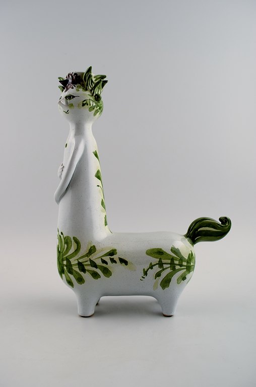 Bjørn Wiinblad lysestage fra det blå hus. Grøn glasur.