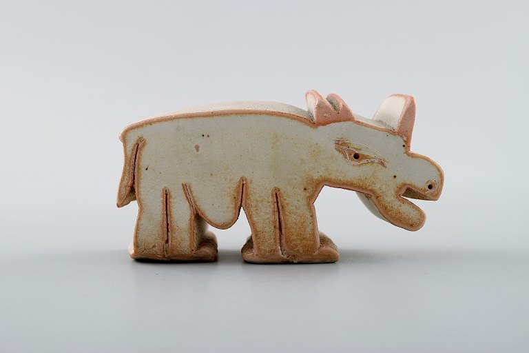 Unique Bodil Manz rhinos in ceramics.