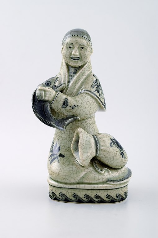 Sjælden Royal Copenhagen krakeleret/craquelé figur.