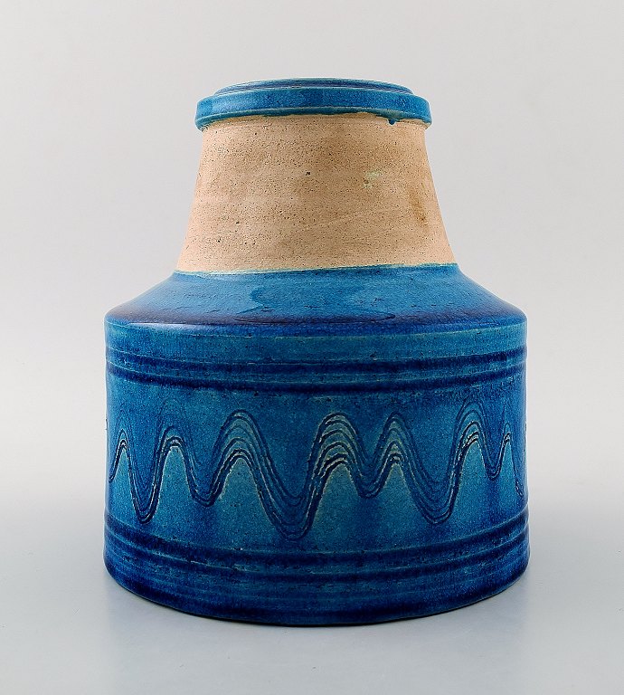 Kähler, HAK, glaseret stentøjsvase. Nils Kähler. 1960´erne.