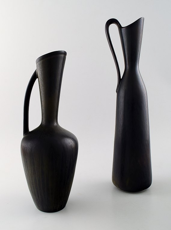 Gunnar Nylund, Rörstrand 2 vases / pitchers in art pottery.