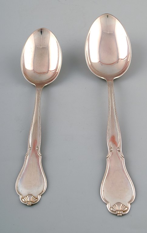 2 Danish silver spoons, Jens Sigsgaard, app. 1930s.