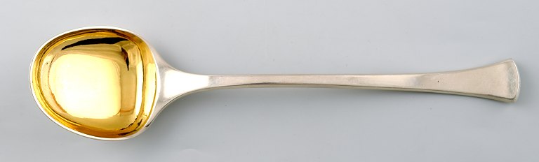 Hans Hansen ske af sterlingsølv, forgyldt.