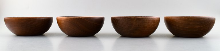 Kay Bojesen, danish artist.4 bowls of teak.