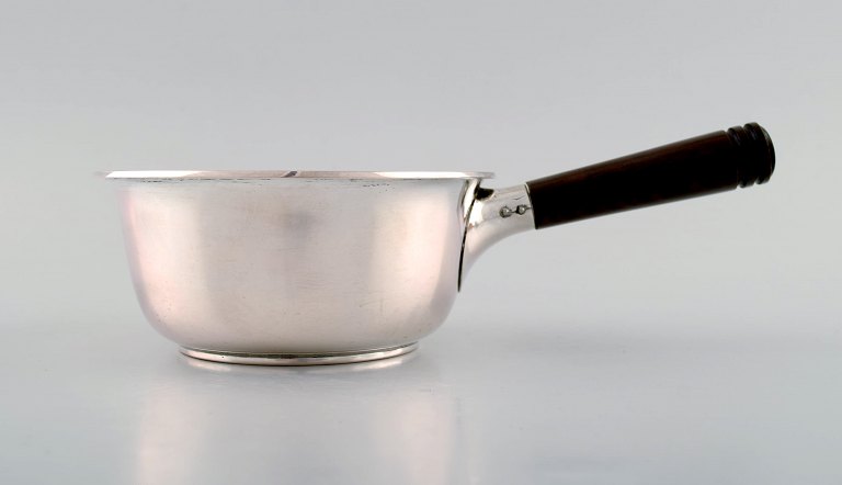 Jens Sigsgaard, silver saucepan, handle in fruit tree.Denmark 1930 / 40 s.