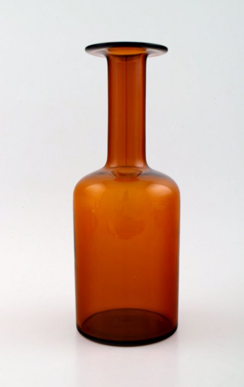 Holmegaard bottle, Otto Brauer. Bottle in brown.
