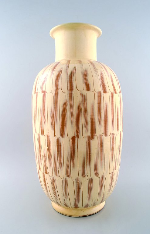 Kähler, Denmark, large glazed stoneware floor vase in modern design.1940s.