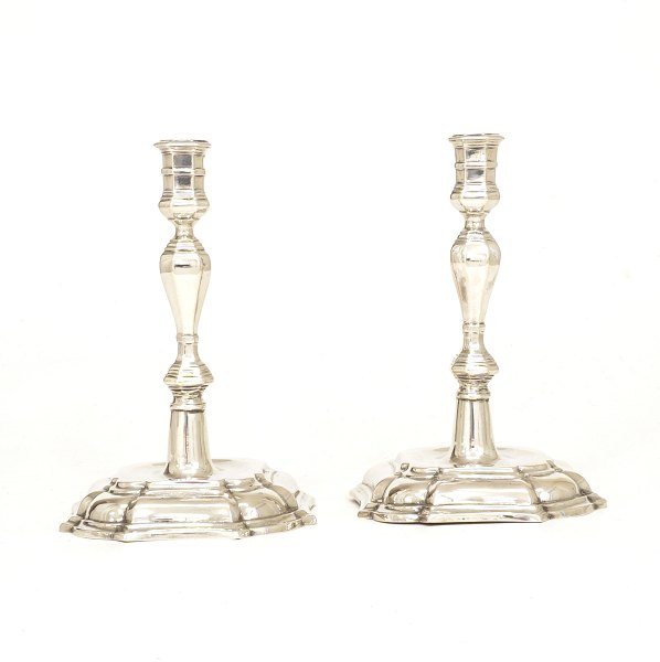 A pair of silver candle holders, baroque
Jens Christensen, Copenhagen, 1734