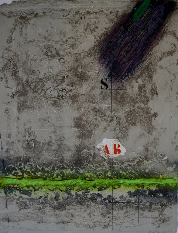 James Coignard f. Tours 1925, d. Cannes 2008 Litografi i farver.  Komposition.