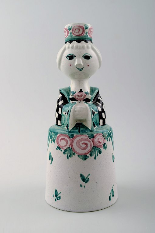 Rare Bjørn Wiinblad, lady, unique candlestick.