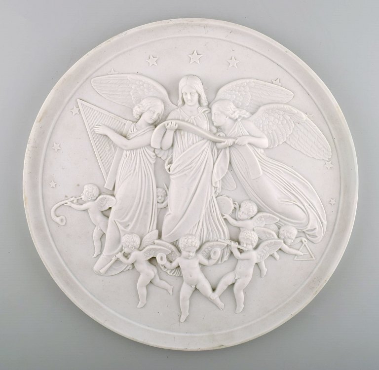 Antique B&G (Bing & Grondahl) Bisque Plate after Thorvaldsen.