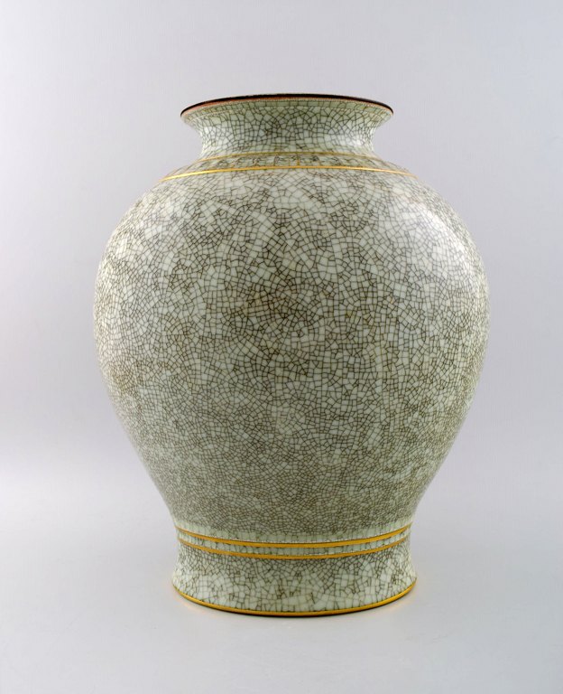 Royal Copenhagen. Large crackle porcelain vase no. 3200.