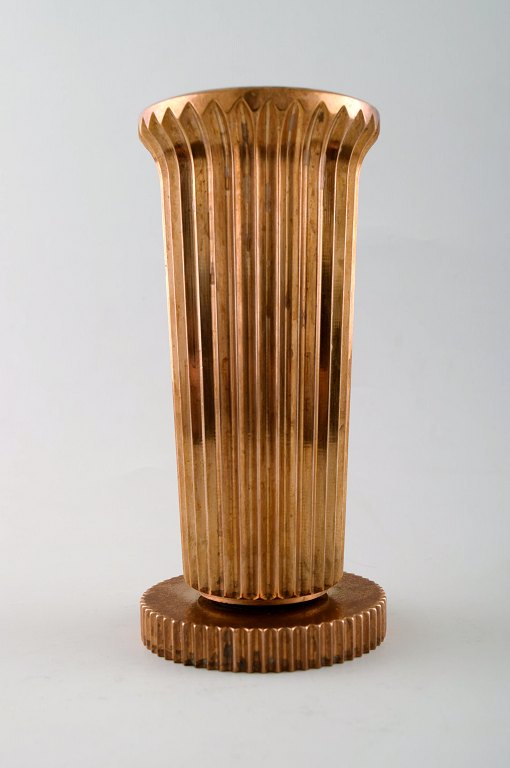 Tinos art deco vase in bronze.Denmark, 1940s.