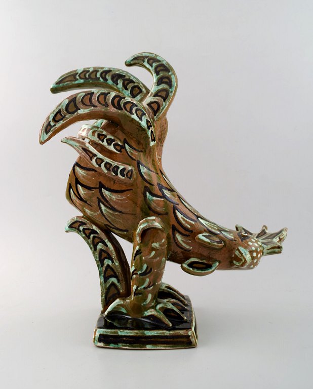 Helge Christoffersen Large unique figure of rooster.